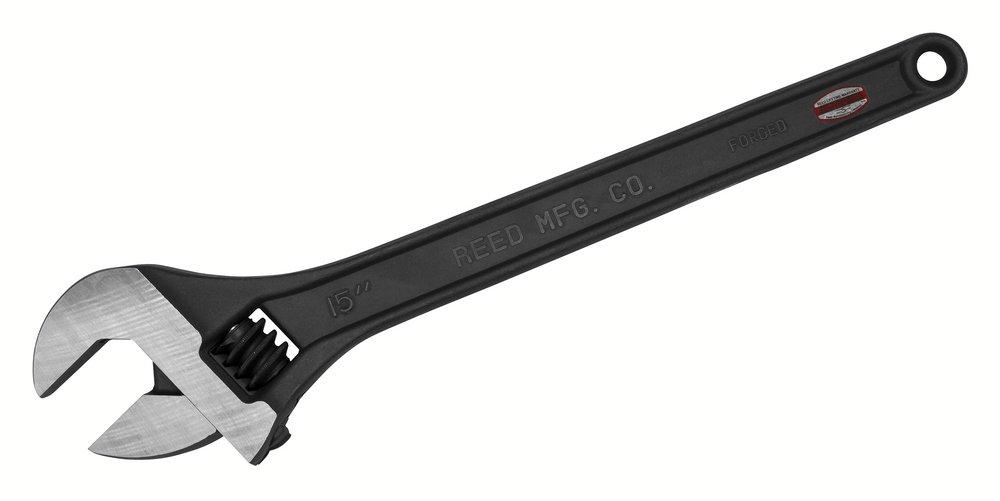 REED Black 15 in Adjustable Wrench 