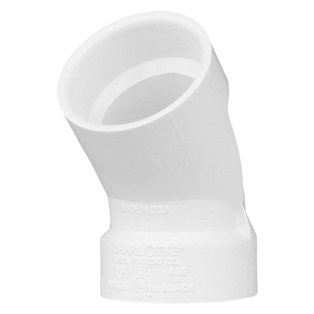 White PVC DWV 45° Elbow 