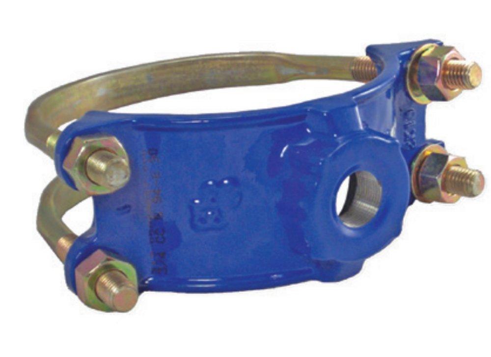 Smith Blair Inc 10 in. IP Ductile Iron Double Strap Saddle 10.75 - 11.10 in. 