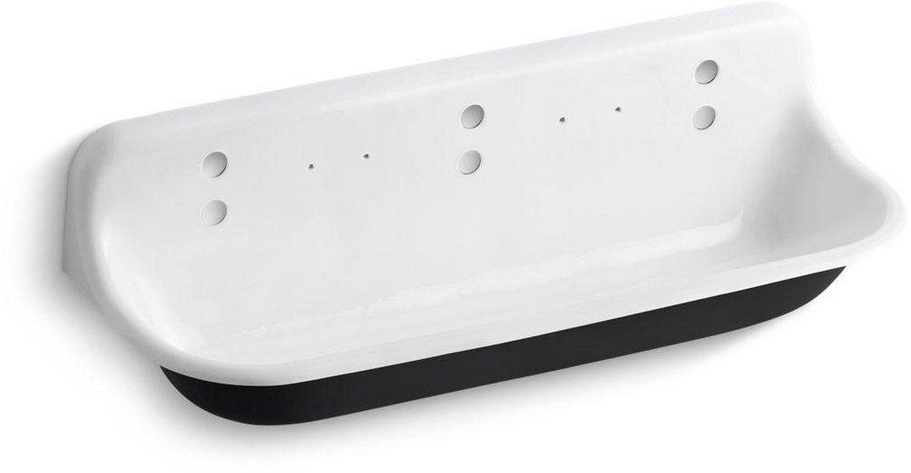 KOHLER White 5 ft. Cast Iron Wash Service Sink 