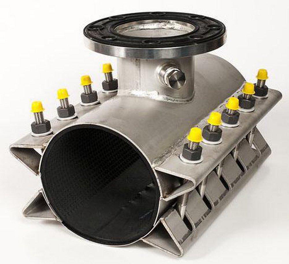 Romac Industries 8 in. Mechanical Joint x Mechanical Joint 304L Stainless Steel Tapping Sleeve 