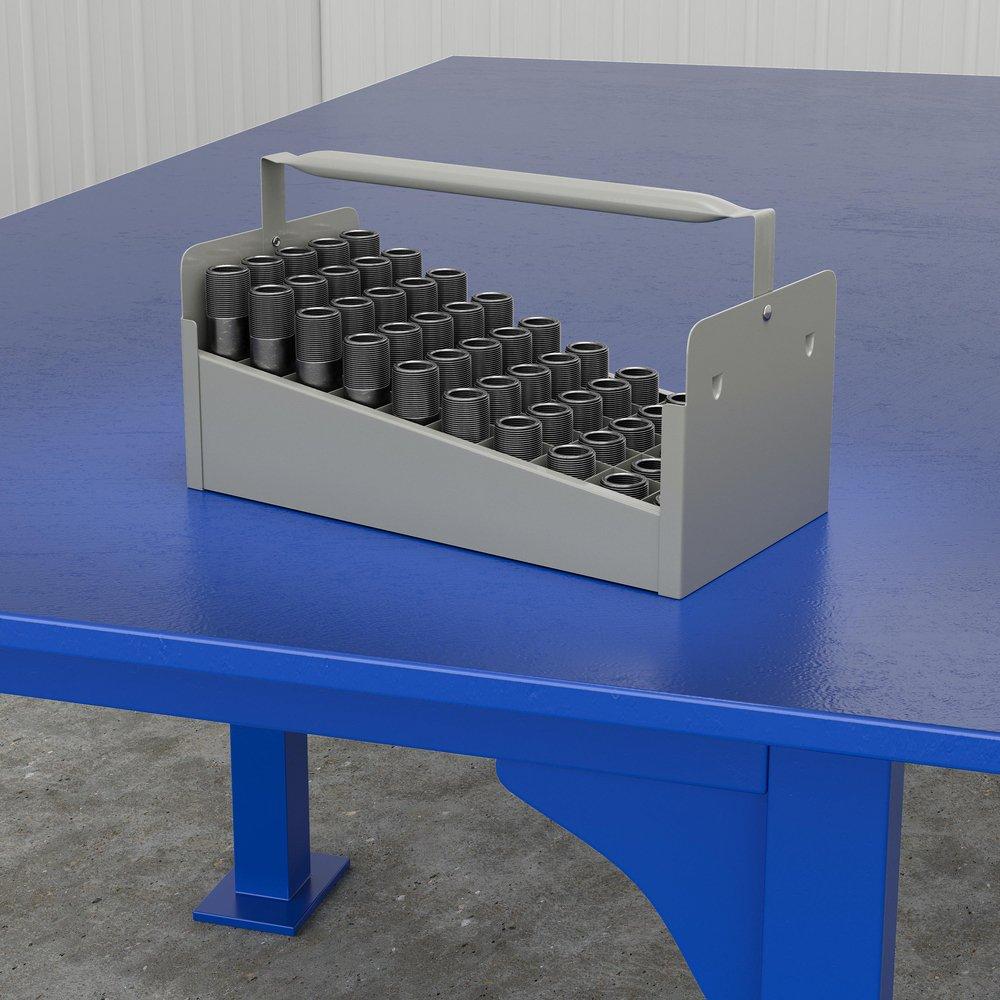 Jones Stephens Grey 1 in. 50-Piece Cap Nipple Tote Tray 