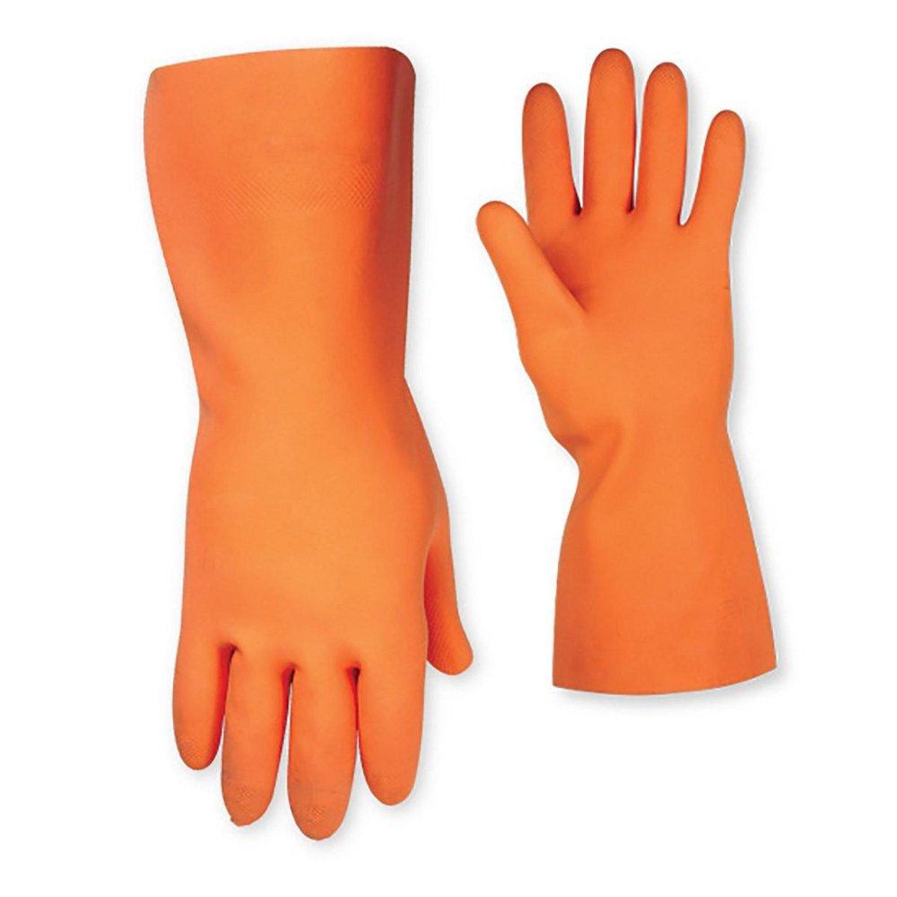 PROFLO® Orange Heavy Duty Rubber Glove in Orange 