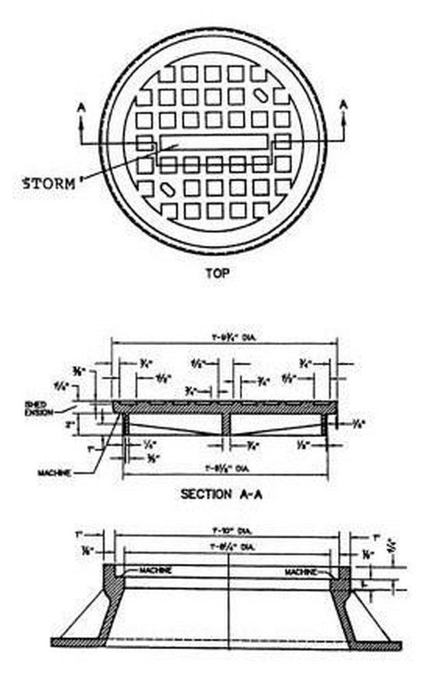 Capitol Foundry of Virginia 5 in. Manhole Frame and Cover 