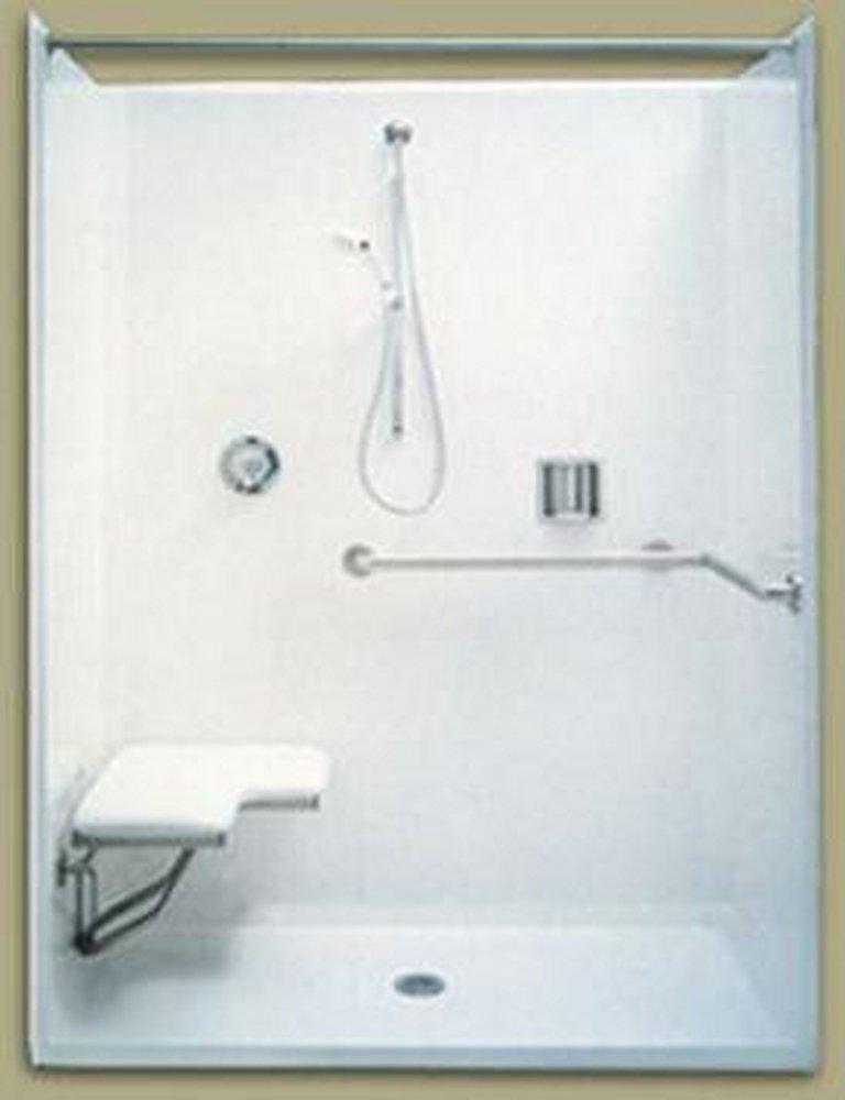 Florestone White 62 x 30 x 80 in. Alcove Shower Unit 