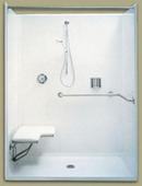 Florestone White 62 x 30 x 80 in. Alcove Shower Unit 