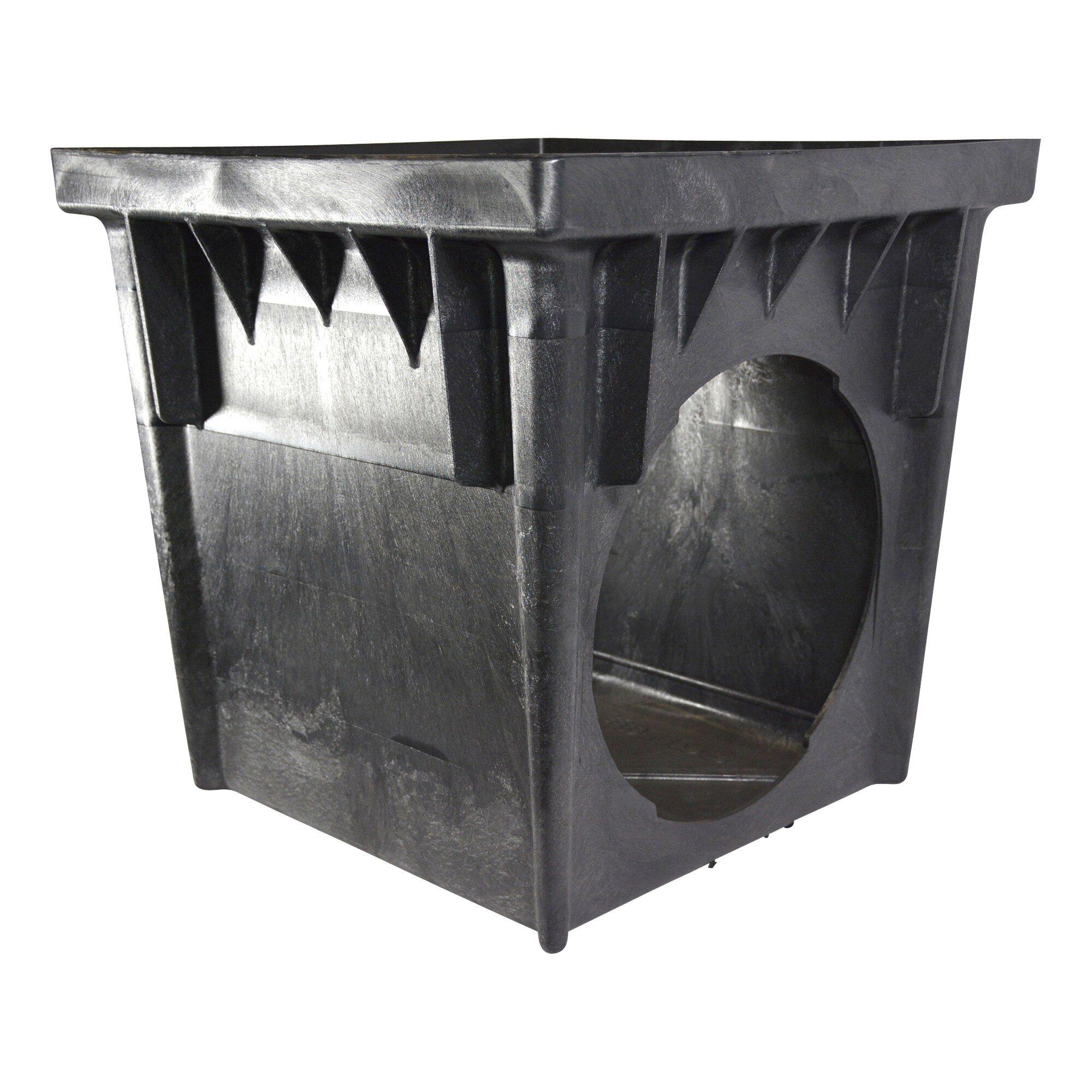 NDS Black 24-3/4 in. 18 lb. Plastic Catch Basin in Black 