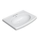 PROFLO® White 25-3/5 x 19-7/10 in. Pedestal Vessel with 4 in. Centerset Faucet Holes (Mounting Brackets Included) 