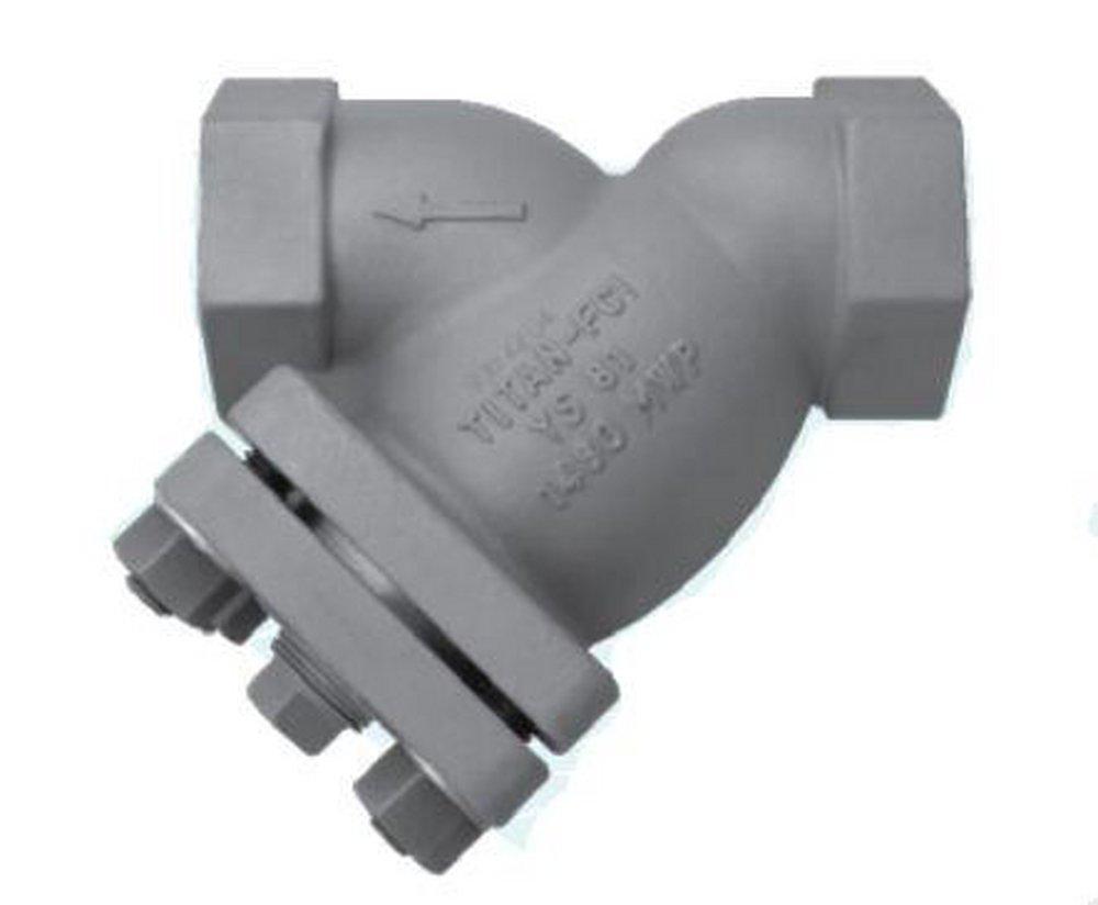 Titan Flow Control Wye Carbon Steel Threaded Valve Strainer 