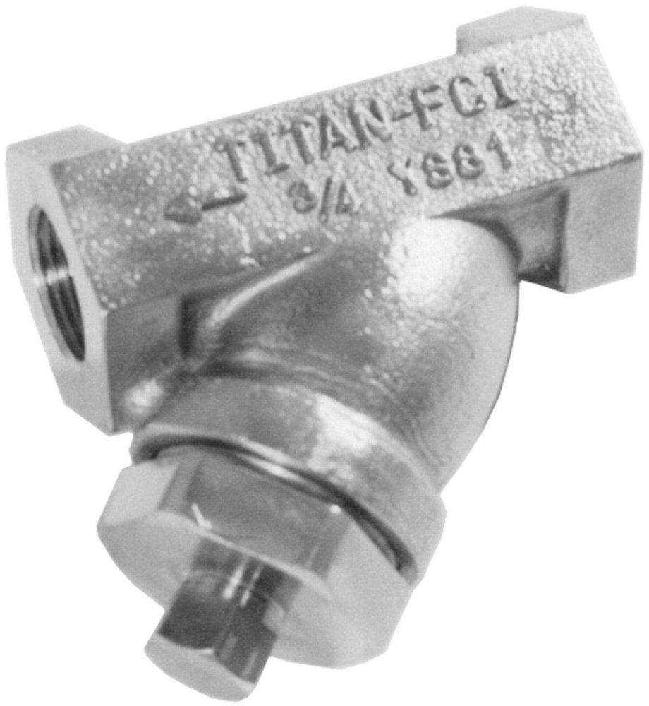 Titan Flow Control 600# Stainless Steel Threaded 1/16 Perforated Wye Strainer 