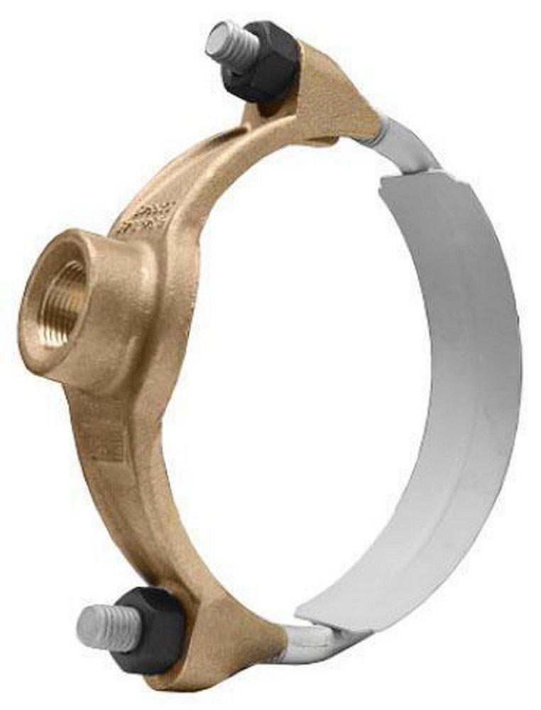 Mueller Company 8 in. CC Bronze and Stainless Steel Double Strap Saddle 