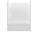 60 in. x 33-1/4 in. Tub & Shower Unit in White with Right Drain