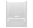 Aquatic White 60 in. Above Floor Rough Tile Tub and Shower in White 