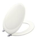 Elongated Bowl Closed Front Toilet Seat with Hinge in White