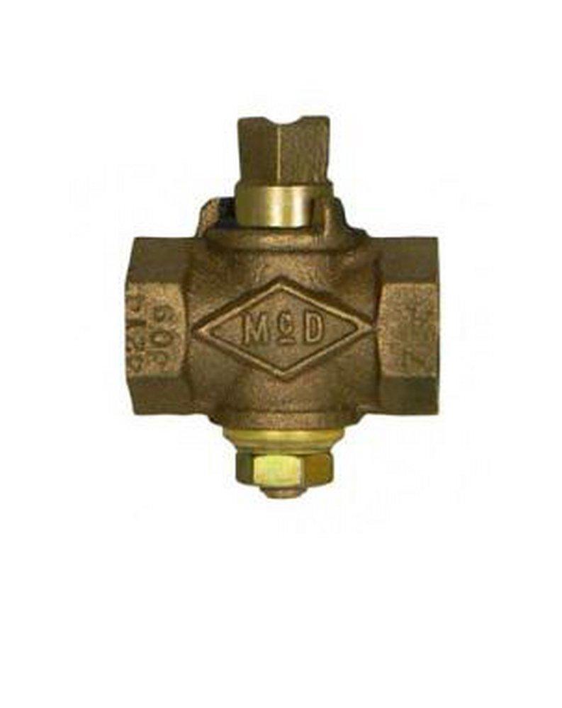 A.Y. McDonald Brass 25 psig FNPT Gear Operator Plug Valve 
