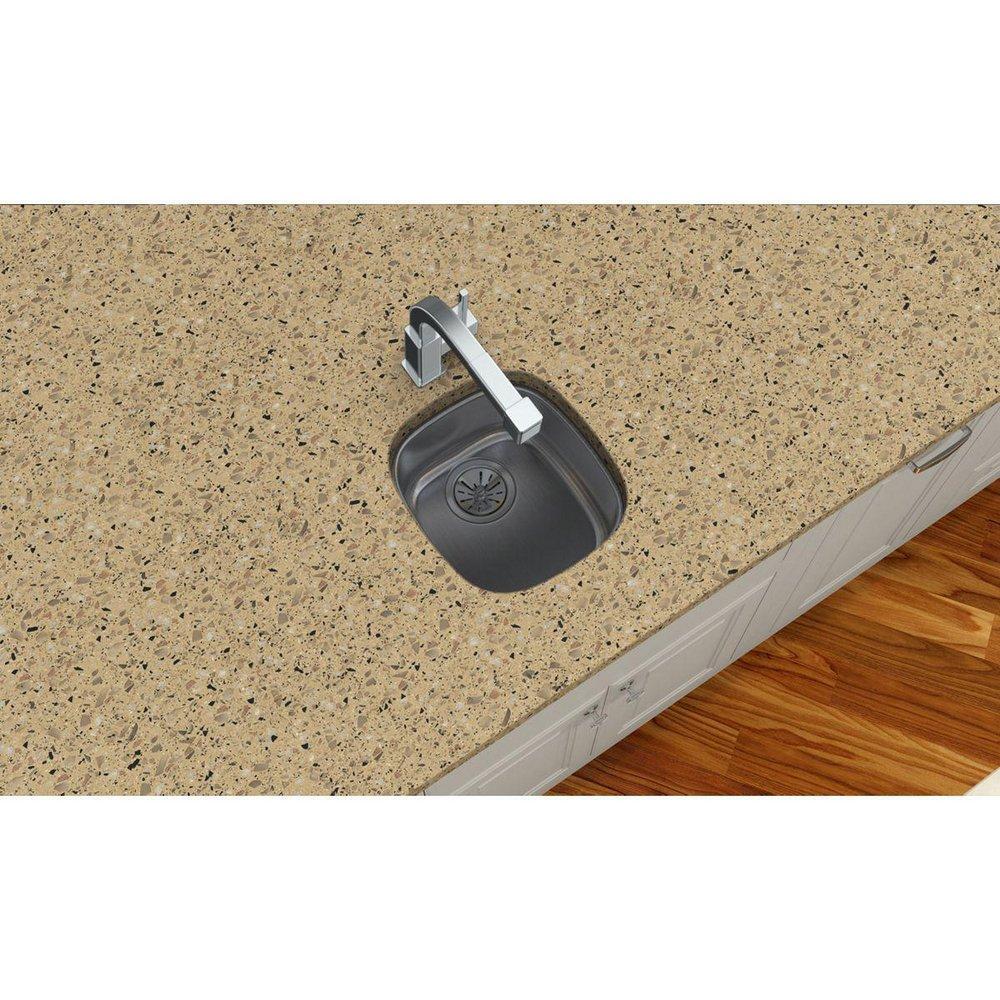 Elkay Lustrous Satin 14-1/4 x 15-3/4 in. Undermount Stainless Steel Bar Sink 