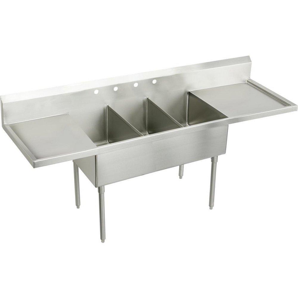 Elkay Buffed Satin Floor Mount Floor Standing Scullery Sink 