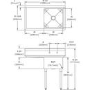Elkay Buffed Satin Floor Mount Floor Standing Scullery Sink 