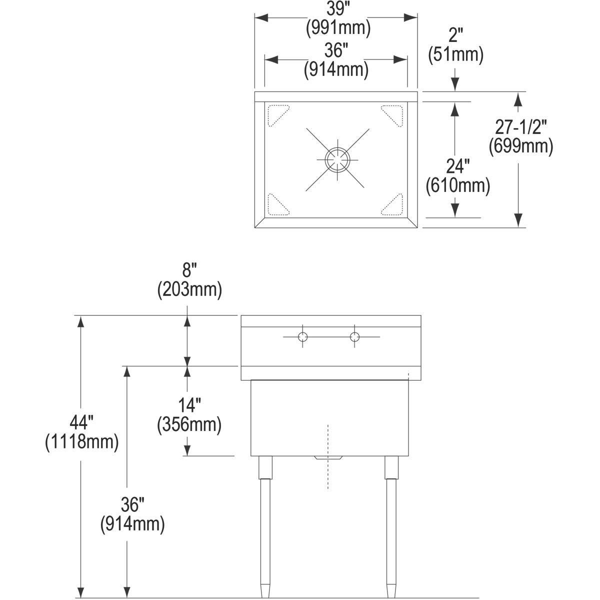 Elkay Buffed Satin Scullery Sink 
