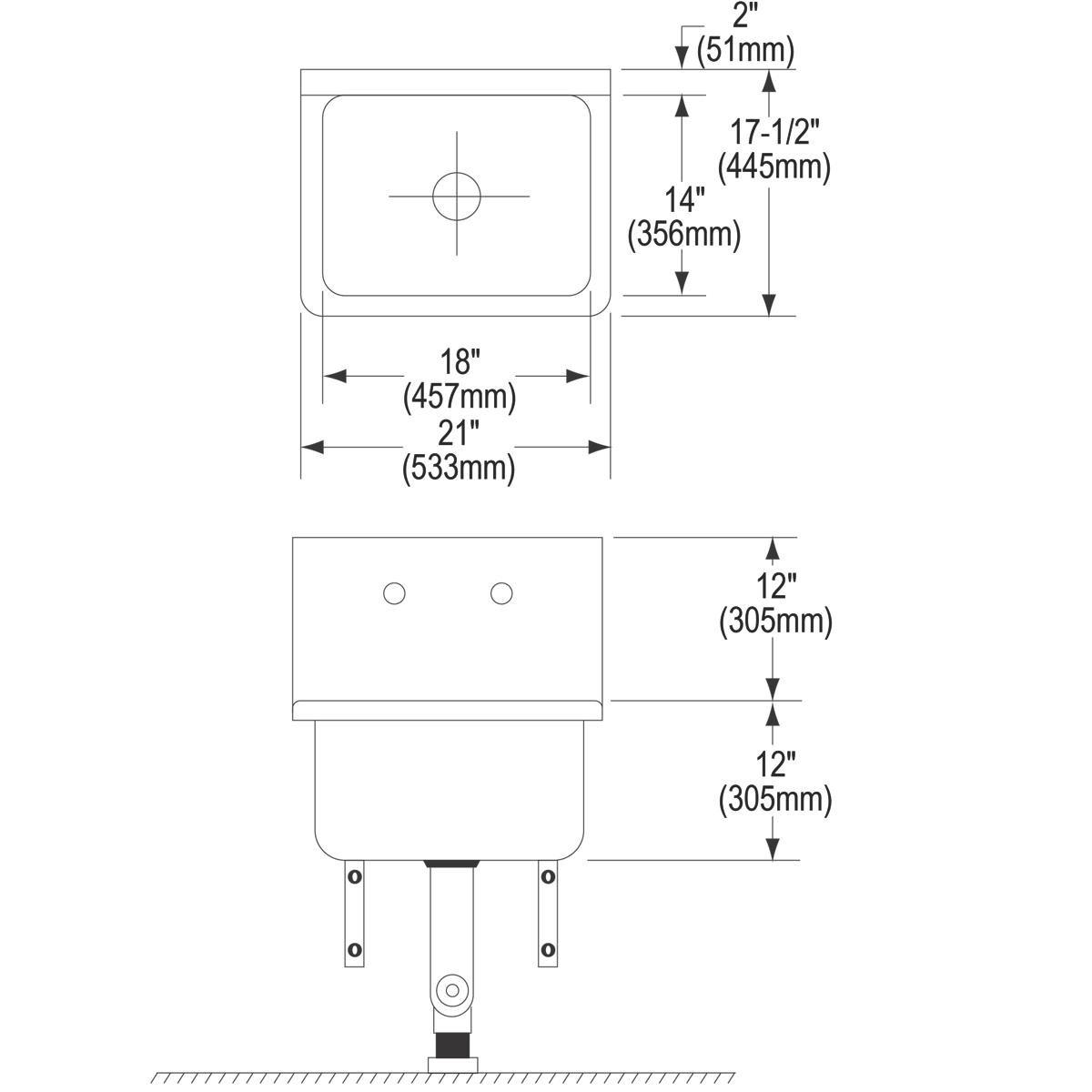 Elkay Buffed Satin Service Sink 