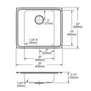 Elkay Buffed Satin Floor Mount Food Double Compartment Service Scullery Sink 