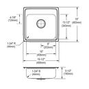 Elkay Lustrous Highlighted Satin 4 Hole Single Bowl Top Mount Kitchen Sink 