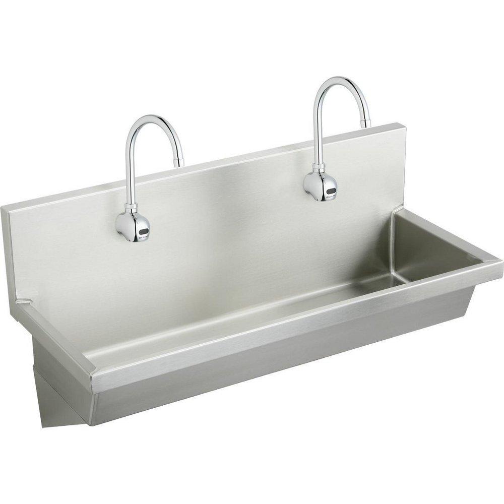 Elkay Buffed Satin 45 x 16-1/2 x 8 in. 1-Hole Stainless Steel Service Sink 