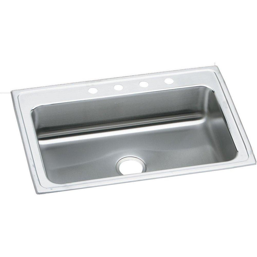 Elkay Lustrous Satin 33 x 22 in. Stainless Steel Single Bowl Drop-in Kitchen Sink in Lustrous Satin 