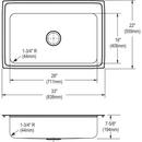 Elkay Lustrous Satin 33 x 22 in. Stainless Steel Single Bowl Drop-in Kitchen Sink in Lustrous Satin 