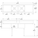 Elkay Buffed Satin Floor Mount Freestanding Kitchen Service Sink 