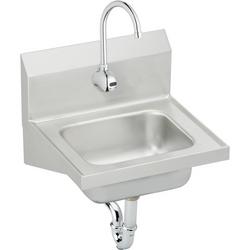 12 x 9-1/4 x 6 in. 1 Hole Stainless Steel Handwash Sink Kit in Buffed Satin