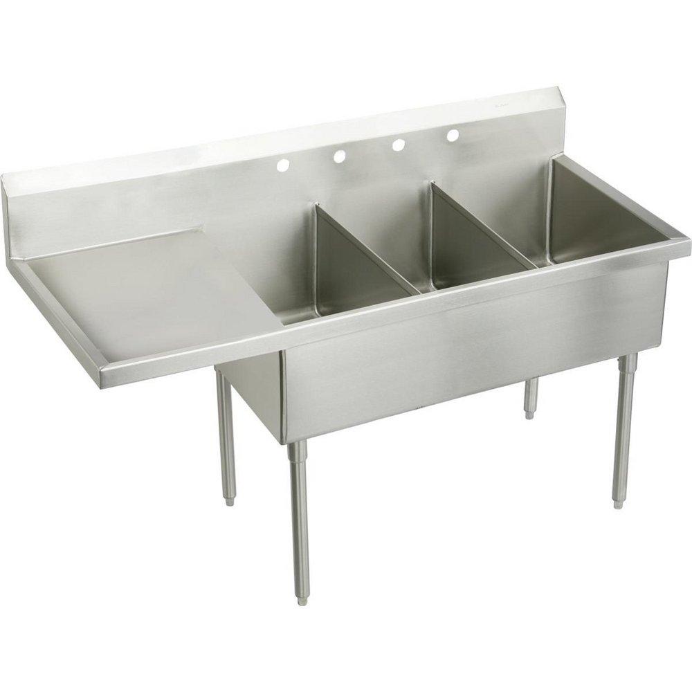 Elkay Buffed Satin 80X28 4H 3B SS SCUL SINK *STURDI 
