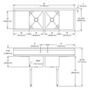 Elkay Buffed Satin 80X28 4H 3B SS SCUL SINK *STURDI 