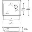 Elkay Lustrous Satin FIP Ball Valve Curb Stop 