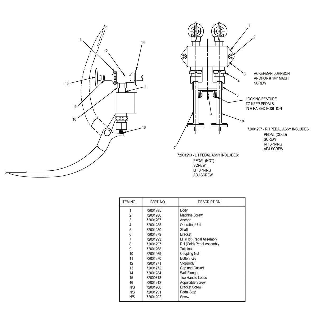 Elkay Polished Chrome Double Pedal Valve 