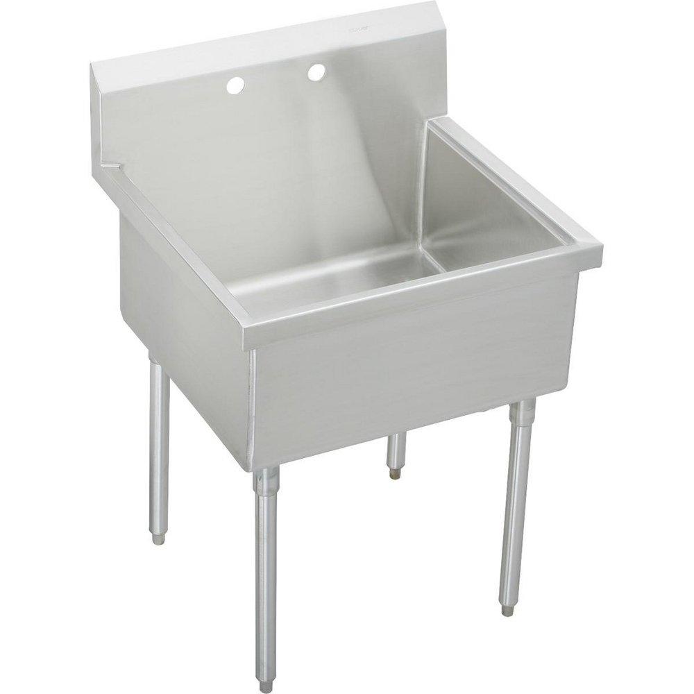 Elkay Buffed Satin 1-Basin Floor Mount Utility Sink 