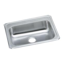 25 x 21-1/4 in. No-Hole Stainless Steel Single Bowl Drop-in Kitchen Sink in Brushed Satin