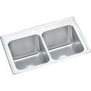 Elkay Lustrous Satin 33 x 22 in. Stainless Steel Double Bowl Drop-in Kitchen Sink in Lustrous Satin 