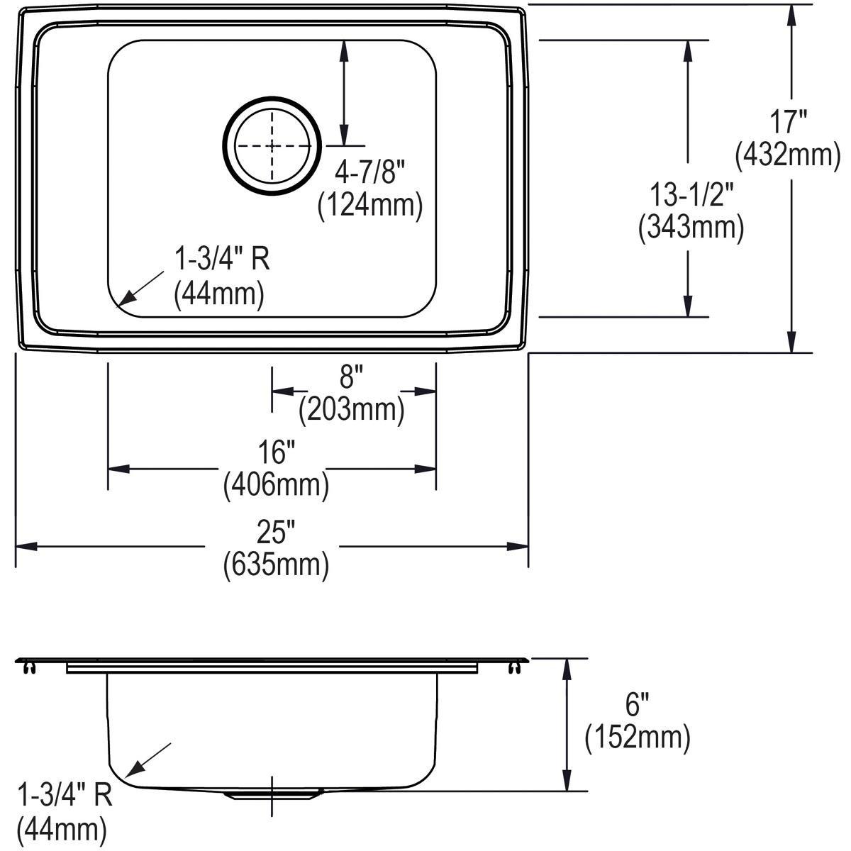 Elkay Polished Chrome Flexible Overflow Assembly 