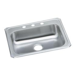 25 in. Drop-in Stainless Steel Single Bowl Kitchen Sink in Brushed Satin