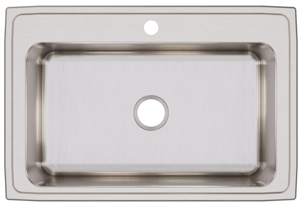 Elkay Lustrous Satin 33 x 22 in. Stainless Steel Single Bowl Drop-in Kitchen Sink in Lustrous Satin 