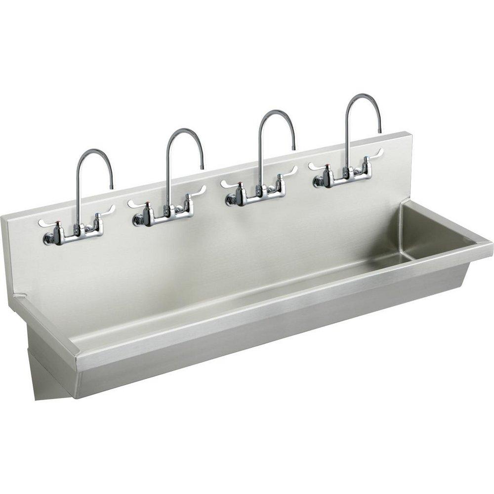 Elkay Buffed Satin Wall Mount Handwash Sink Package 