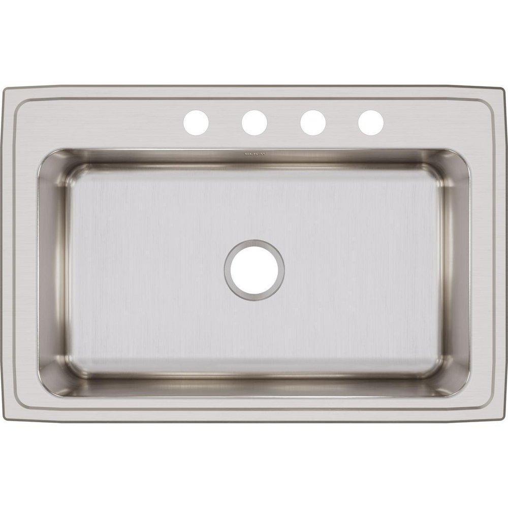 Elkay Lustrous Satin 33 x 22 in. Stainless Steel Single Bowl Drop-in Kitchen Sink in Lustrous Satin 
