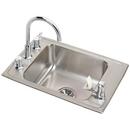 Elkay Lustrous Highlighted Satin 1-Bowl Topmount Classroom Sink 