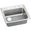 Elkay Stainless Steel 2-Hole 1-Bowl Topmount Rectangular Kitchen Sink with Rear Left Drain 