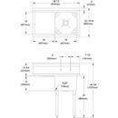 Elkay Buffed Satin Wall Mount Scrub Service Sink 
