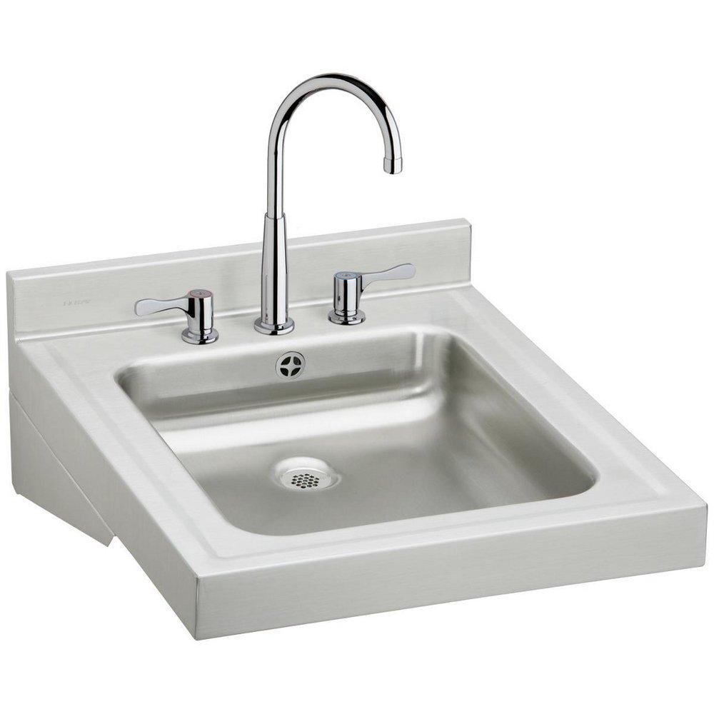 Elkay Lustrous Satin Wall Mount Bathroom Sink 