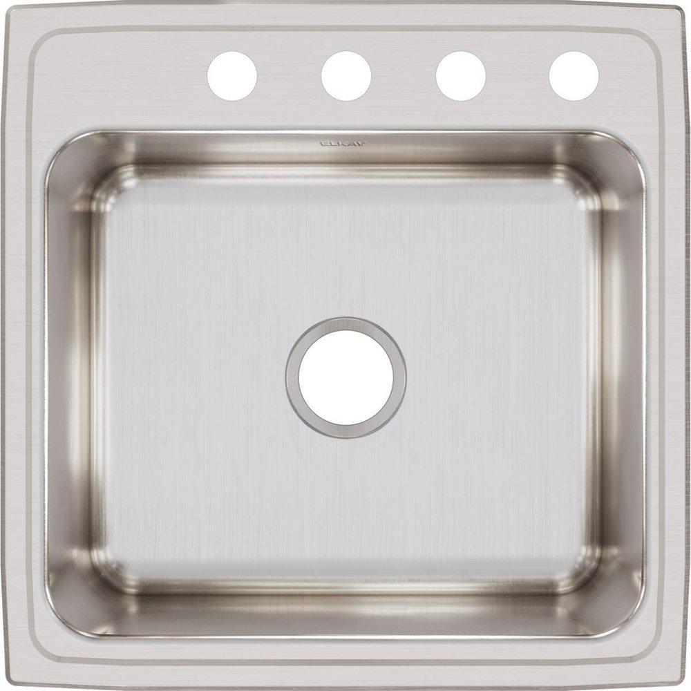 Elkay Lustrous Highlighted Satin Drop-In and Topmount Sink Bowl 