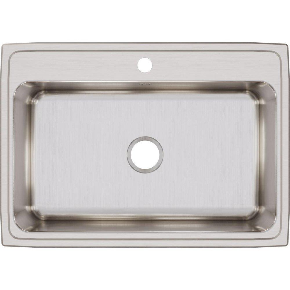 Elkay Lustrous Satin 31 x 22 in. Stainless Steel Single Bowl Drop-in Kitchen Sink in Lustrous Satin 