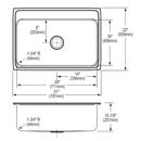 Elkay Lustrous Satin 31 x 22 in. Stainless Steel Single Bowl Drop-in Kitchen Sink in Lustrous Satin 